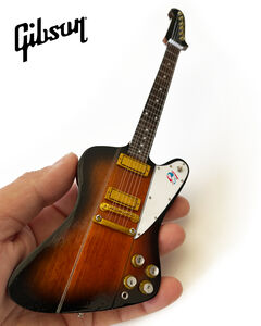 Tom Petty Gibson Firebird Signature V Sunburst Red & Blue Logo 10 Inch Miniature Guitar
