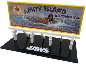 Jaws - Amity Island Billboard Scaled Prop Replica