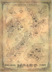 WETA Workshop - Hobbit - New Zealand as Middle-Earth (Map)
