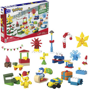 MEGA BLOKS Pokemon Holiday Calendar, 202 Piece Building Toy Set