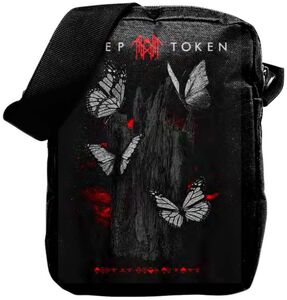 Rocksax - Sleep Token - Butterflies Logo - Crossbody Bag with Stash Pockets (Black)