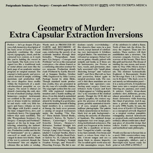 Geometry of Murder: Extra Capsular Extraction Inversions ( CRYSTAL CLEAR VINYL )