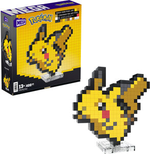 MEGA BLOKS Pokemon Pikachu, Pixel Art, 400 Piece Building Toy Set