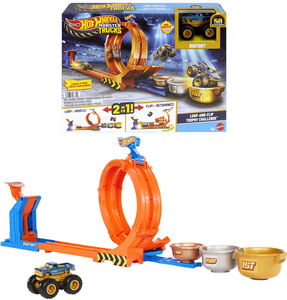 Hot Wheels Monster Trucks Loop and Flip Trophy Challenge Playset