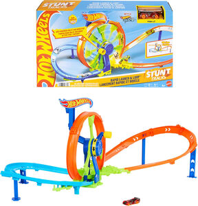 Hot Wheels Stunt Tracks Rapid Launch & Loop Track Set