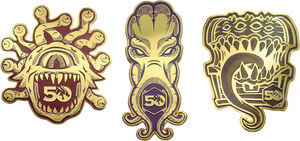 Dungeons & Dragons: 50th Anniversary - Limited Edition Pin Badge - Set of 3