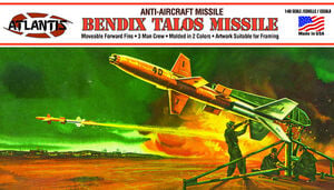 Bendix Talos Missile Anti-Aircraft Missile with Three Figures 1/40 Scale Model Kit