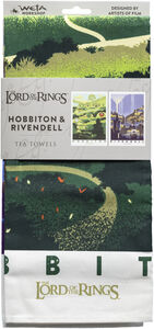 WETA Workshop - The Lord of The Rings Trilogy - Rivendell & Hobbiton Tea Towel 2-Pack