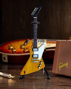 Gibson Korina Explorer Natural Finish 1:4 Scale 10 Inch Miniature Guitar Replcia