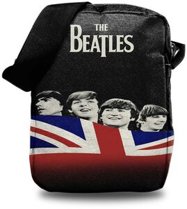 Rocksax - The Beatles - Let It Be Flag Logo - Crossbody Bag with Stash Pockets (Black)
