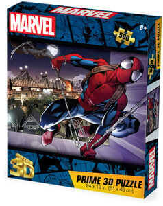 Marvel Universe Spider-Man Swinging in NYC 500pc 24x18 in 3D Lenticular Puzzle