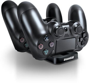 PlayStation 4 Accessory: Power - DreamGear DGPS4 - 6432 Dual Power Dock Controllers Charging Dock - Black: Compatible with PS5