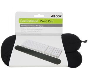 Allsop 29809 ComfortBead Wrist Rest for Keyboards Ergonomic Stress Relief (Black)