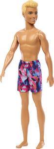 Barbie Beach Ken with Blond Hair, Wearing Purple Swimsuit