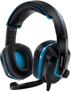PlayStation 4 Accessory: Wired Headset - DreamGear GRX - 440 with Boom Mic - Black & Blue: Compatible with PS5