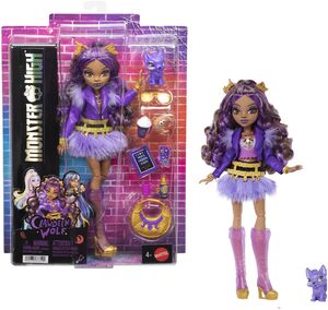 Monster High Clawdeen Wolf Doll with Pet Crescent