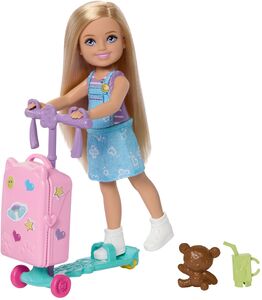 Barbie Club Chelsea Limitless Adventure Doll with Scooter & Suitcase