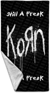 Rocksax - Korn - Still A Freak - Beach Towel (32 in x 63 in) (Black)