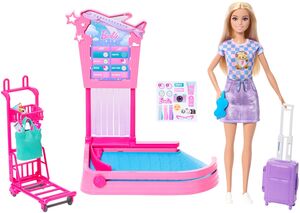 Barbie ‘Malibu’ Travel Doll, Baggage Claim Playset