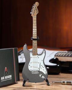 Metallic Pewter Finish Fender Stratocaster 10 Inch Miniature Guitar Replica
