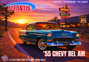 U.S. Route 66 - 1955 Chevrolet Bel Air Hardtop 1/25 Scale Model Kit