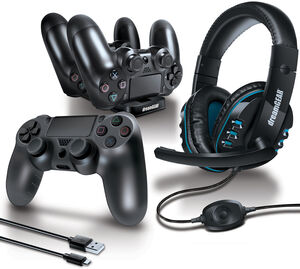 PlayStation 4 Accessory: DreamGear Advanced Game Accessory Kit - Black: Compatible with PS5