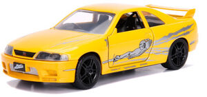 Fast & Furious 1 - 1:32 Leon's '95 Nissan Skyline GT-R (BCNR33) Die-Cast Car (Yellow)