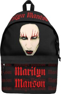 Rocksax - Marilyn Manson - Red Lips - Daypack with Laptop Pocket (Black)
