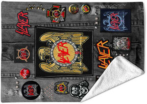 Rocksax - Slayer - Battle Vest - Sherpa Fleece Blanket (60 in x 80 in)