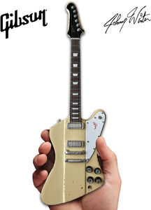 Johnny Winter Gibson Firebird V 1964 Polaris White 10 Inch Miniature Guitar