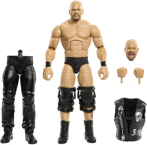 WWE Elite Collection 6" Summerslam Stone Cold Steve Austin Action Figure with Jesse Ventura Build-A-Figure Part