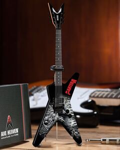 Dean Dimebag Pantera Black & White Southern Trendkill ML 10 Inch Miniature Guitar