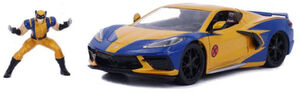 Marvel X-Men - Hollywood Rides - 2020 Corvette C8 Die-Cast Car & Wolverine Figure