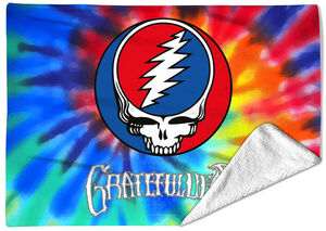 Rocksax - Grateful Dead - Tie Dye - Sherpa Fleece Blanket (60 in x 80 in)