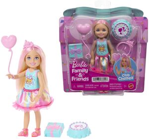 Barbie Club Chelsea Birthday-Themed Small Doll with Party Accessories, Blonde