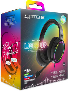 PC Accessory: Wired Headset - 4Gamers PANTHER LED Light Up Headset: Compatible with PC, Switch, PS5, XBOX X|S