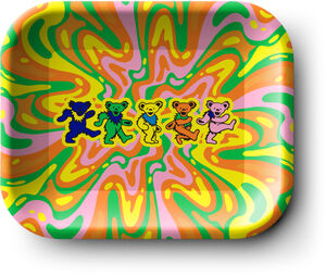 Blazy Susan - Dead Head - Dancing Bears - Tin Rolling Tray - Small