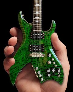 Signature BC Rich Green Bitch 10 Inch Miniature Guitar Replica Collectible