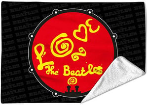 Rocksax - The Beatles - Love - Sherpa Fleece Blanket (60 in x 80 in)