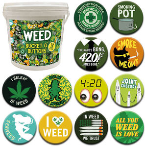 Weed 144 PC Bucket O' Buttons