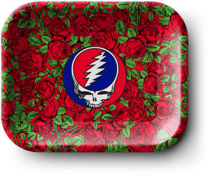 Blazy Susan - Dead Head - Rose Steal Your Face - Tin Rolling Tray - Small