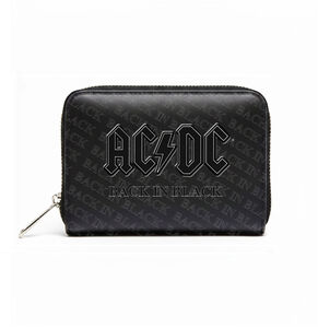 Rocksax - AC/DC - Back In Black - Bi-Fold Zipped Wallet/Purse (Black)