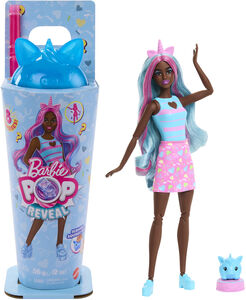Barbie Pop Reveal Shakes Series, Scented Unicorn Fashion Doll & Pet with Accessories