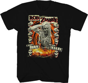 Rob Zombie - Born To Go Insane T-Shirt - XL Black TS0100RBZA4