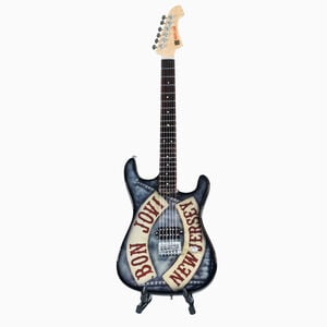 The Mini Axe - Bon Jovi - Denim/New Jersey - Mini Guitar Replica Collectible