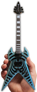 Zakk Wylde Warhammer Pelham Blue Vertigo 10 Inch Miniature Guitar Replica