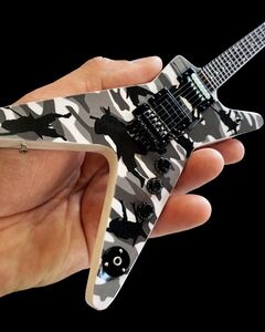 Dimebag Dean Dime O Flage Black & White ML 10 Inch Miniature Guitar Replica