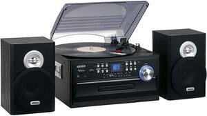 Jensen JTA-475 Turntable Music Entertainment System (33/45/78 RPM) CD/Cassette AM/FM Radio