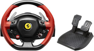 PC Accessory: Racing - Thrustmaster Racing Wheel - Thrustmaster Ferrari 458 Spider Edition