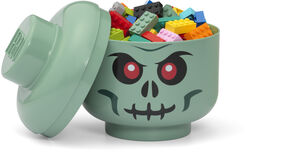 LEGO Small Stackable Storage Head, Green Skeleton